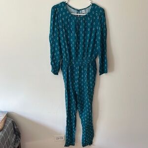 Old Navy teal Jumpsuit with Relaxed Fit and Elastic Waist